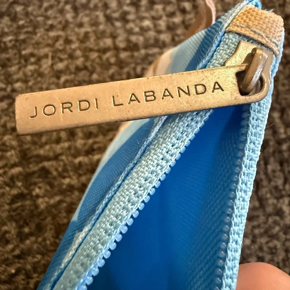 Jordi Labanda x Miquelrius Geometric Fashion Illustration blue Pouch NWT Spain